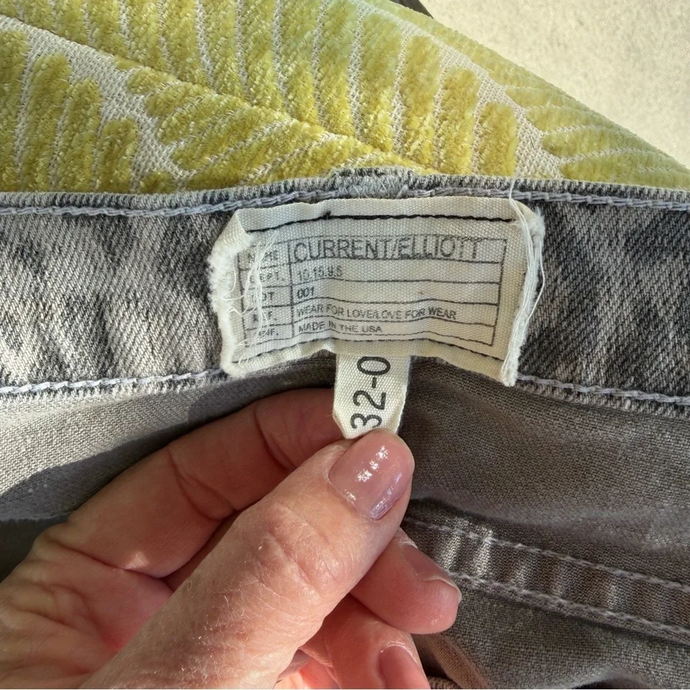 Current Elliott The Stiletto Gray Leopard Denim Jeans Size 32 - Picture 5 of 7